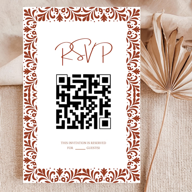 Invitaciones De Boda Papel Picado Mexican Wedding Invitation Suite: RSVP and Wedding Details Card Editable Canva Template (Digital Download).

Invitaciones de boda papel picado Mexican wedding invitation suite in brown and white, featuring intricate papel picado banner details and elegant typography. Includes editable Canva template for main invitation, RSVP card, and wedding details card. Printable digital download with traditional Mexican fiesta-inspired design, perfect for a rustic wedding.