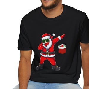 Funny Santa Dab T-Shirt: Unisex Christmas Holiday Apparel