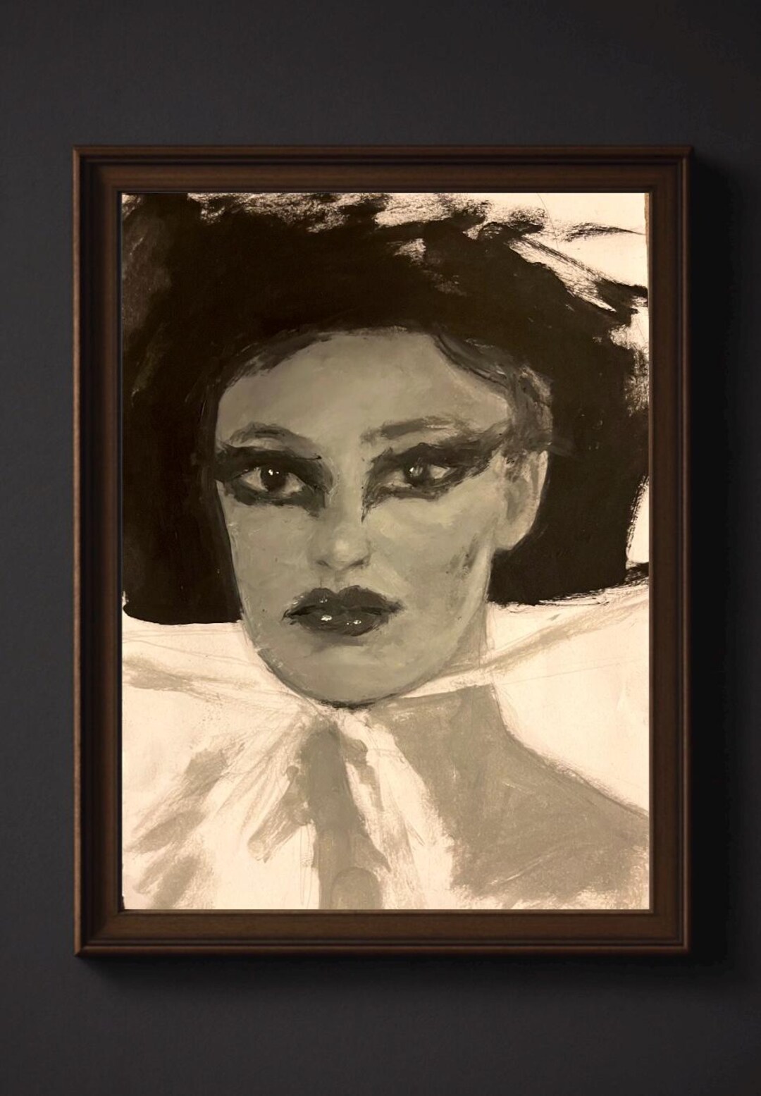 Original Oil Painting: Woman Portrait - Vintage Style Canvas Art - Etsy