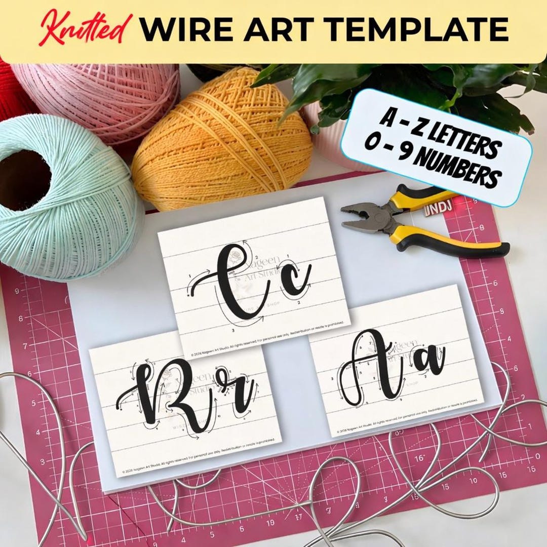 Wire Letterforms Premium Wire Art Alphabet Templates Printable I Cord Wire Letter ...