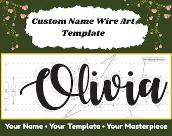 Custom Wire Art Name Template
