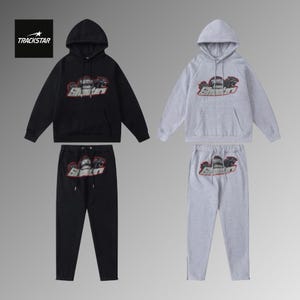 Unisex Hoodie and Joggers Set | Tracksuit with Graphic Print Hoodie and Sweatpants | Streetwear Loungewear Outfit