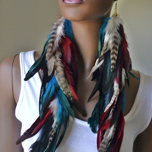 Long Feather Earrings image 1