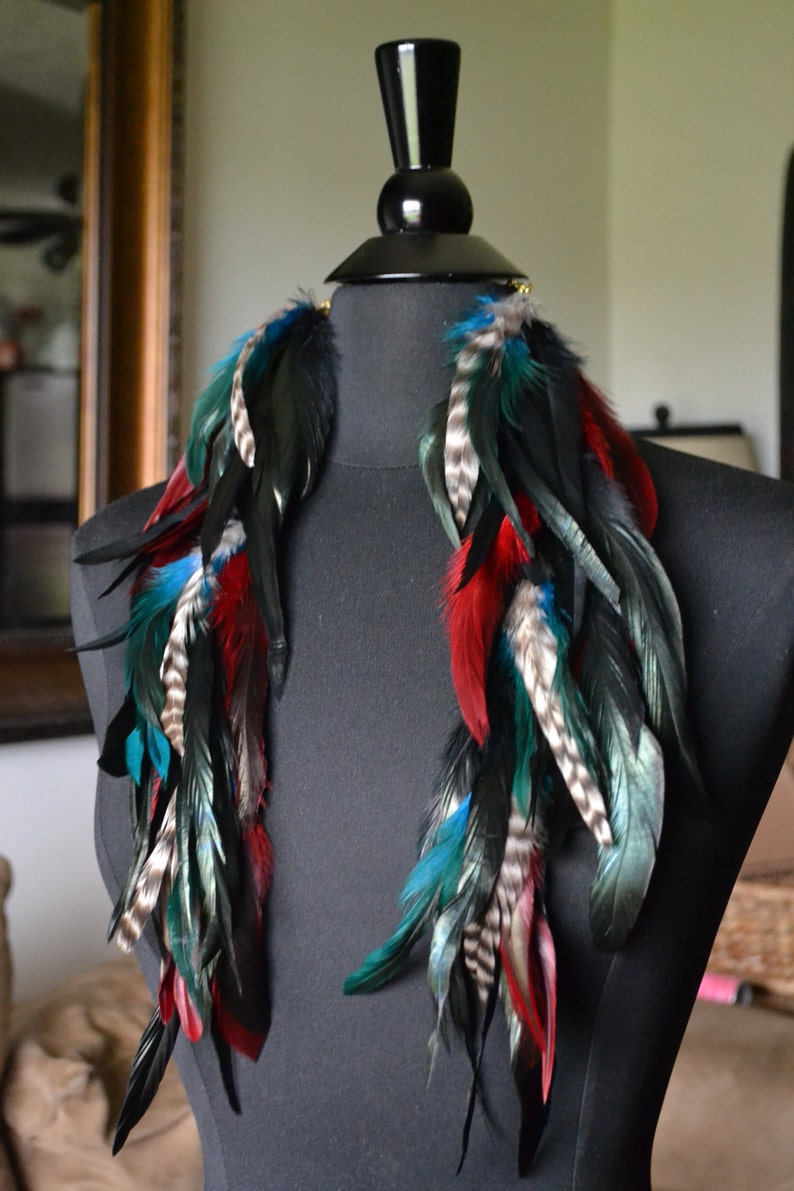 Long Feather Earrings image 3