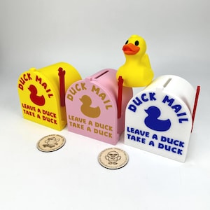 Cruise Duck Mailbox with Coin Slot | Leave a Duck, Take a Duck and Custom Token | Fun Ship Door Decor and Travel Gift for Cruisers