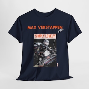 Max Verstappen Unisex Heavy Cotton Tee - Verstappen Signature, Simply Lovely, Verstappen Fans Gift, Racing Enthusiast Shirt, Motorsport