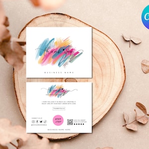 Printable Customer Package Insert Thank You Card, Minimalist Editable Business Thank You Card, Thanks For Your Purchase Card, Thank You Card