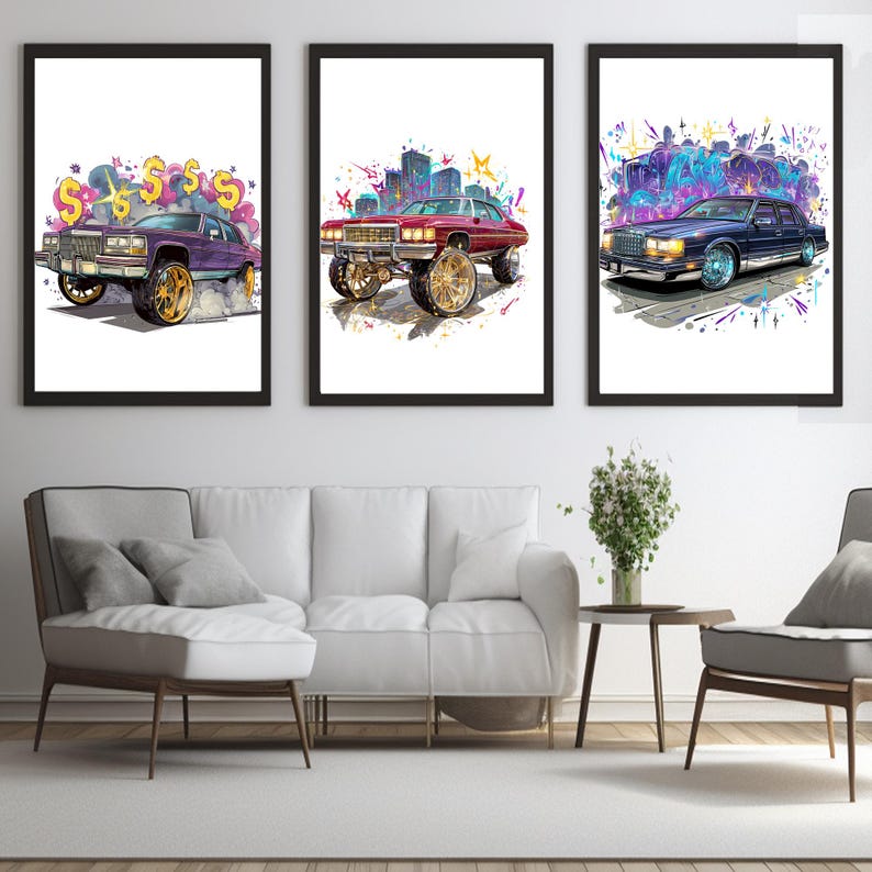 Hi Riser Car Clipart Bundle | Retro Custom Car Art Digital Download - Etsy