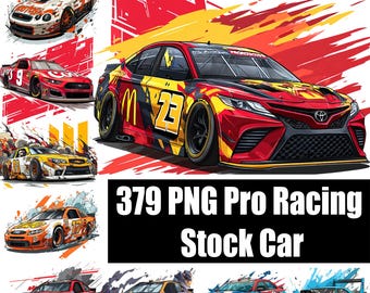 Pro Racing Stock Car PNG-bundel | Clean & Effects Motorsport-clipart (379 bestanden)