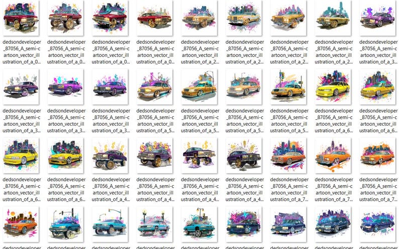 Hi Riser Car Clipart Bundle | Retro Custom Car Art Digital Download - Etsy