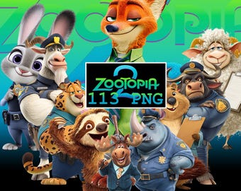 Bundel Urban Animal-personages met 113 avonturen | Afdrukbare png | Geïnspireerde pratende dieren en grappige stadsploeg