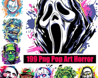 Ilustración de terror de arte pop de grafiti