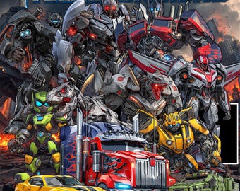 Bundle 169 Robots & Vehicles with Backgrounds | Digital PNG Art Set | Complete Collection