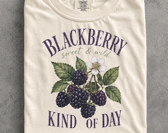 Camiseta Blackberry Sweet, Camiseta Wild Berry, Presente Cottagecore, Blusa para Feira de Verão