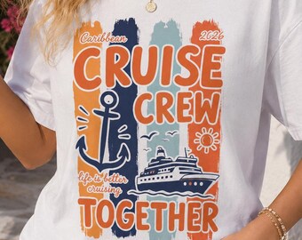 Camiseta personalizada para tripulação de cruzeiro, camiseta com o ano personalizado, presente para cruzeiro em família, camiseta para grupo de férias