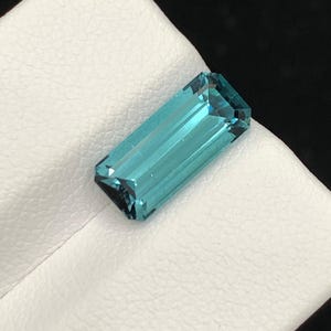 3.45 cts amazing lagoon color tourmaline from afghanistan mine.
