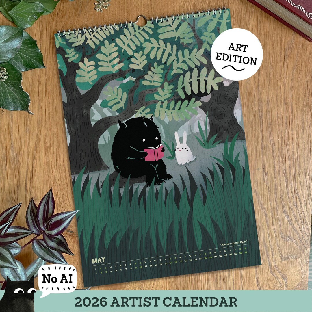 A Quiet Spot 2026 Illustrated Wall Calendar: Full Art Edition (no Grid ...