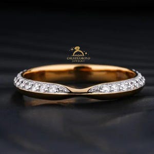 Lab Grown Diamond Half Eternity Wedding Band: Stackable Anniversary Ring