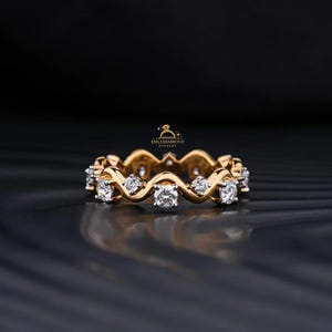 2.5mm Moissanite Eternity Wedding Band - 14K White Gold