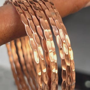 Pure Copper Bangle, Set Of 7 Copper Bangle, Set of 7 PCs, Hammered Bangle, Pure Handmade, Copper Jewelry, Bangle For Woman Gift For Her