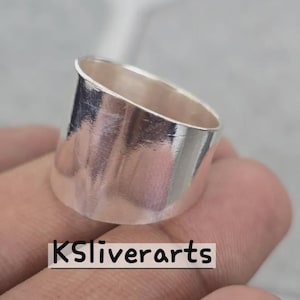 Thick Wide Band Ring, 925 Sterling Silver Minimalist Ring ,Plain silver ring, Bohemian Ring, Huge Ring, Thumb Ring , Git For Mother