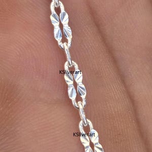 Halsband med kantkedja i 925 sterlingsilver, 3 mm, längder 15-86 cm