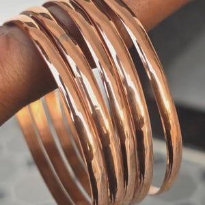 Pure Copper Bangle, Set Of 5 Copper Bangle, Set of 5 PCs, Copper Bangle, Pure Handmade, Copper Jewelry, Bangle For Woman Gift For Her AA