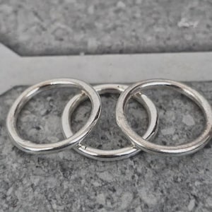 3 Set Dome Ring 925 Sterling Silver Minimalist Ring, Designer Unique Style Ring, Boho Ring Chunky Dome Ring Wide Band Ring Jewelry