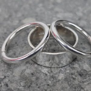 3 Set Ring, 925 Sterling Silver, Minimalist Ring, Designer Unique Style Ring, Handmade Ring , Chunky Dome Ring, Wide Band Ring Jewelry