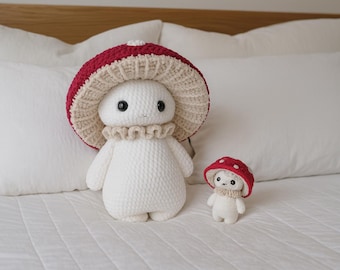 Gehäkelter Pilz Amigurumi Plüschtier: Handgemachtes Cottagecore-Dekor