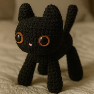 Amigurumi Crochet Cat Plush: Handmade Stuffed Animal, Cat Lover Gift