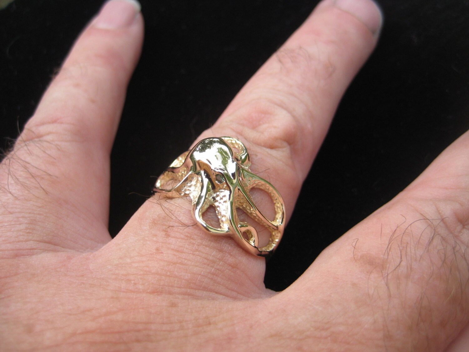 A Golden Octopus Ring for Men. Etsy
