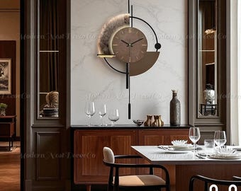 Modern Minimalist Wall Clock – Voice Controlled Silent Clock, Decorative LED Wall Watch for Living Room, Bedroom, Home Decor
