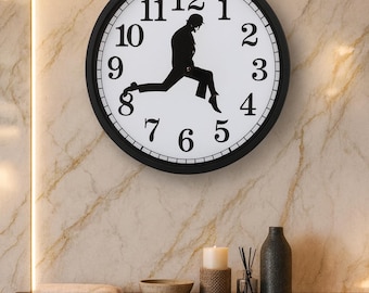 Funny Walk Wall Clock – Silent Non Ticking Modern Art Clock, Unique Creative Hanging Wall Decor for Living Room or Office