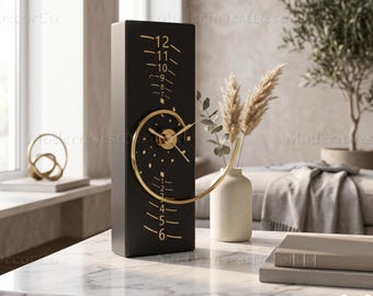 Fibonacci Spiral Wall Clock | Geometric Modern Wall Clock | Unique Math Wall Art | Minimalist Home Decor | Gift for Math Lover