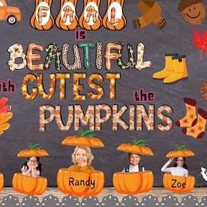Fall Bulletin Board Kit idea Class Door Decor Printable Pumpkin Patch Board September Bulletin Board Set Classroom Decor School Supply File