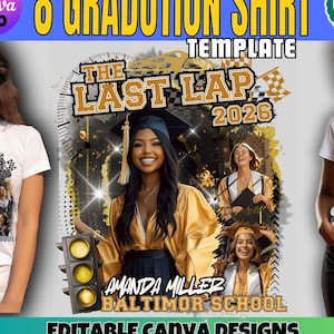 10 Graduierte Abschluss-T-Shirt-Schablone Kundenspezifische graduierte Hemd-Schablonen-Grade Geschenke für sie