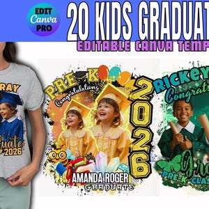 Kids Graduation Prek Grad Shirt Template Elementary School Senior Grad Shirt Prek Class of 2027 Tshirts Grduation Kindergarden Shirt Tempate