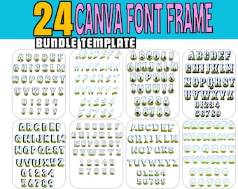 Canva Alphabet Frame Doodle Letters Set (Digital Download)