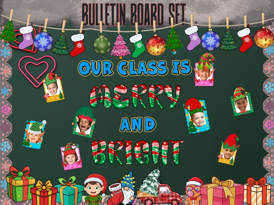 Winter Bulletin Board Kit Class Door Decor: December Classroom ...