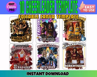 Cheerleading Canva Template, Sports Photography, Senior Night Banner (Digital Download)