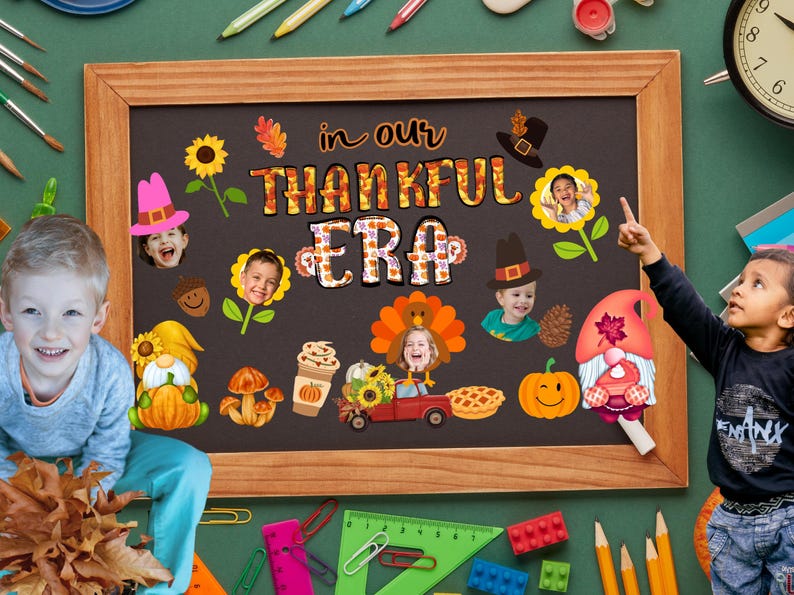 Printable Thanksgiving Bulletin Board Kit in Our Thankful Era ...