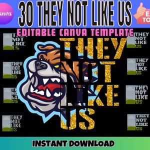 They Not Like Us Design Canva Template PNG They Not Like Us Png, They Not Like Us Canva Frame Template, The Not Like Us Frame, Drag And Drop