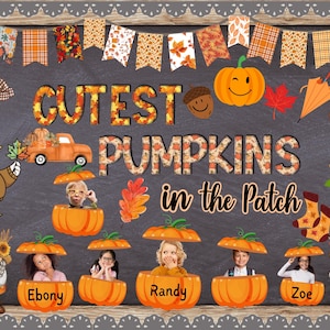 Pumpkin Fall Bulletin Board Decor Kit: Printable Classroom Decoration (Digital Download)