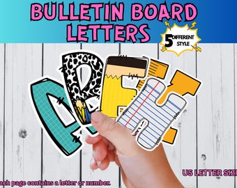 Back to School Bulletin Board Letters: Printable Classroom Decor (PDF Download Bundle)