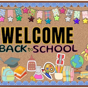 Welcome Back to School Bulletin Board Set, Printable Classroom Door Decor, Beginning of The Year Printable Decor Motivational Bulletin Board