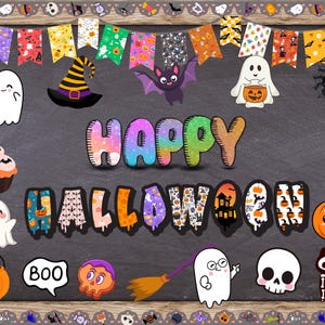 Printable Halloween Bulletin Board Kit: Classroom Decor (Digital Download)