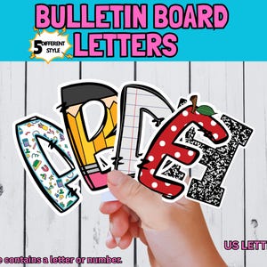 Printable Bulletin Board Letters: Back to School Classroom Decor (PDF Download)