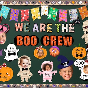 Halloween Classroom Bulletin Board Decor, Ghost Boo Crew (Digital Download)