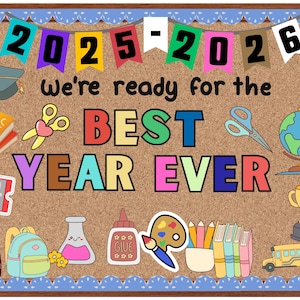 Back to School Bulletin Board Kit, Elementary Classroom Decor, Printable Class Door Decoreton Digital